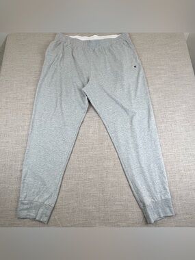 Champion Men's Jogger Pants 2XL Grey Lightweight Elastic Waist Pockets Logo